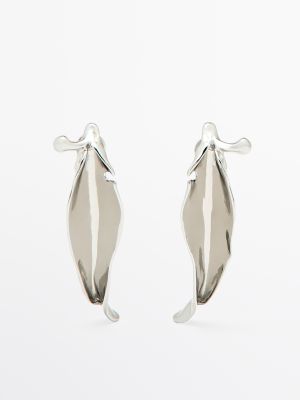 Irregular leaf earrings