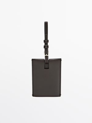 Nappa leather luggage tag