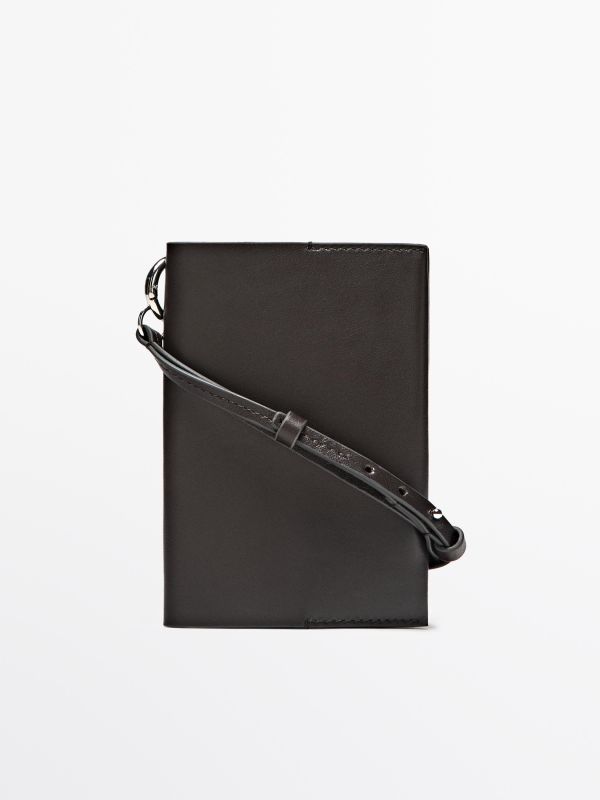Nappa leather passport holder