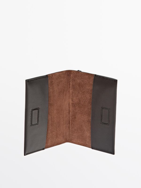 Nappa leather passport holder