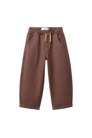 BALLOON TOPSTITCHED PANTS