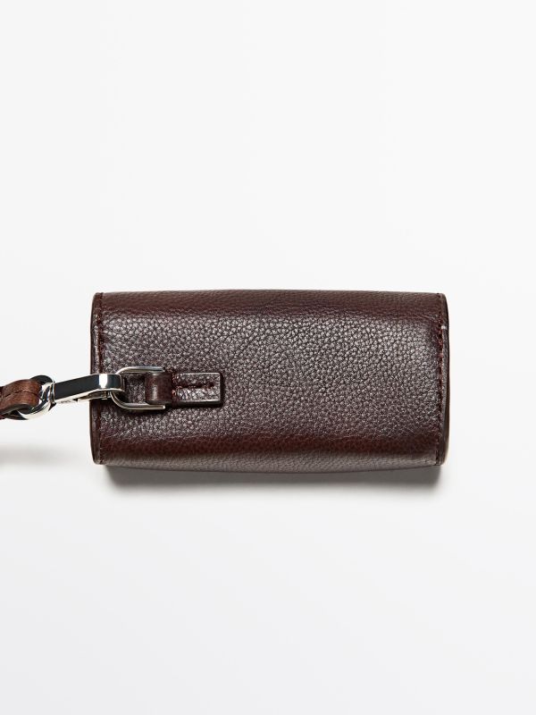 Nappa leather lipstick case