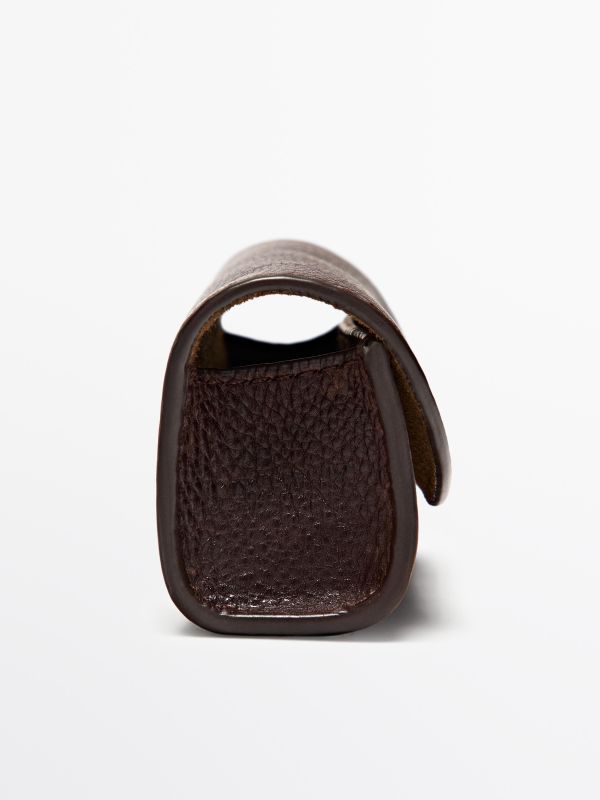 Nappa leather lipstick case