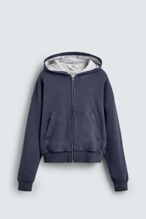 COMBINATION WAFFLE HOODIE SWEATSHIRT