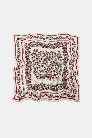 100% VISCOSE FLORAL PRINT SCARF