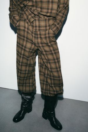 PLAID BALLOON PANTS
