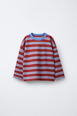 EMBROIDERED STRIPED T-SHIRT