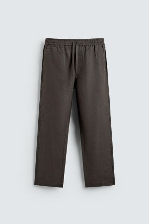 100% LINEN RELAXED FIT PANTS