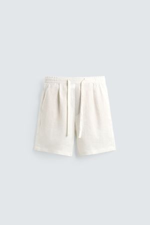 RELAXED FIT 100% LINEN SHORTS