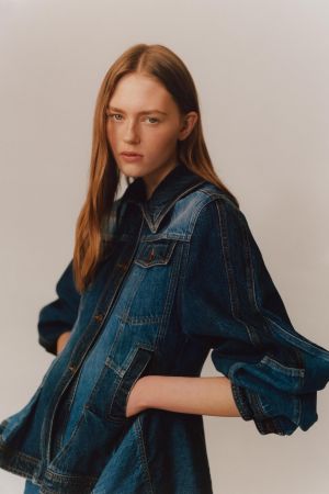 Limited Edition Denim Patchwork Peplum Jacket