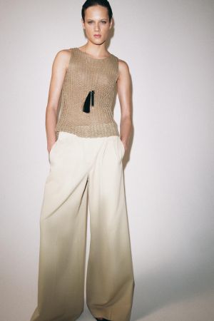 ZW COLLECTION PLEATED WIDE LEG PANTS