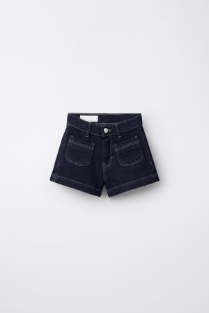 STRETCH DENIM SHORTS WITH POCKETS
