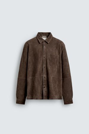 SUEDE LEATHER OVERSHIRT