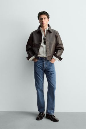 CROPPED FIT LEATHER JACKET LIMITED EDITION