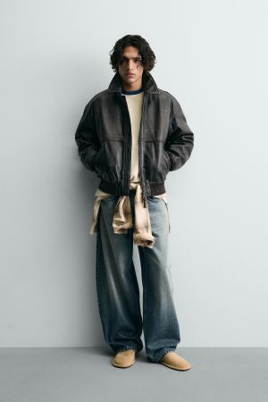 FORD © LEATHER BOMBER JACKET