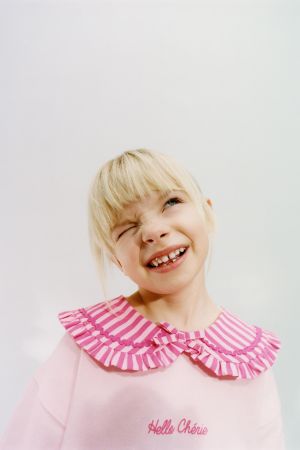 SWEATSHIRT WITH RUFFLE COLLAR