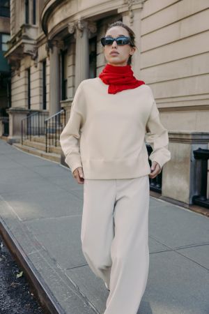 PLAIN KNIT SWEATSHIRT