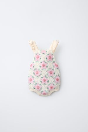 CROCHETED FLOWER ROMPER
