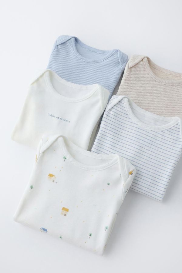 FIVE-PACK OF LITTLE HOUSE BODYSUITS