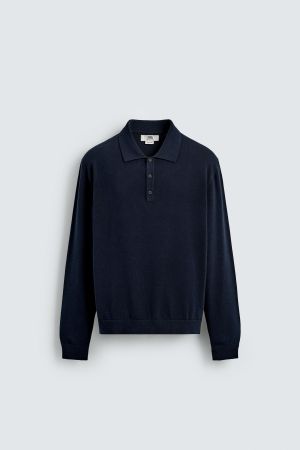 RELAXED FIT KNIT POLO SHIRT