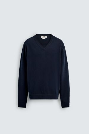 RELAXED FIT V-NECK JUMPER