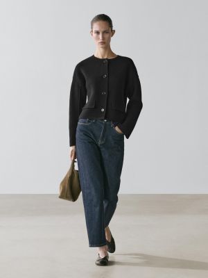 Cotton knit cardigan