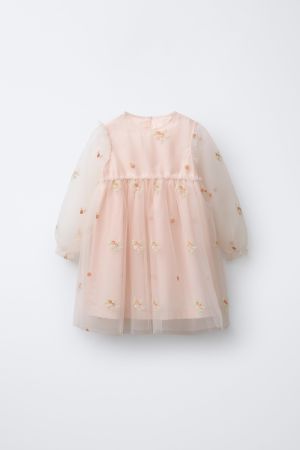 EMBROIDERED TULLE DRESS