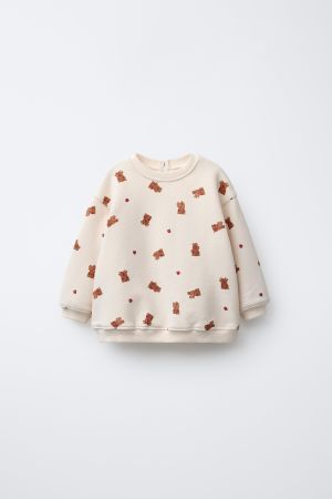 TEDDY BEAR PRINT SWEATSHIRT