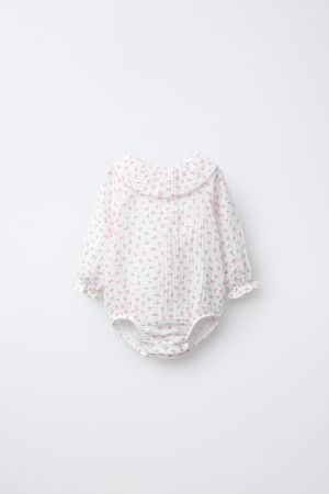 TEXTURED FLORAL BODYSUIT