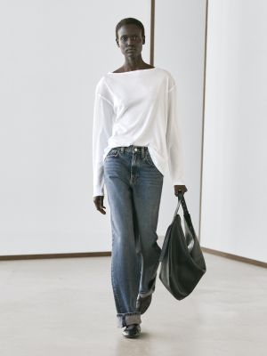 100 Cotton Boat Neck T Shirt