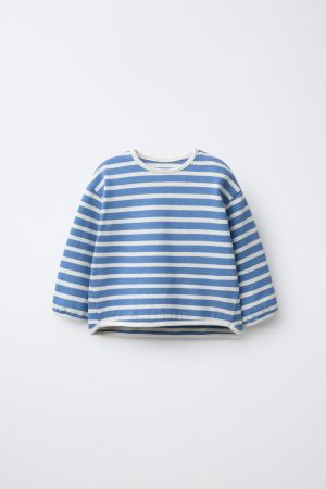 STRIPED RIB T-SHIRT