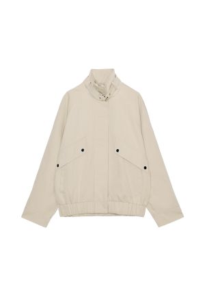 OVERSIZED HIGH-COLLAR BOMBER JACKET