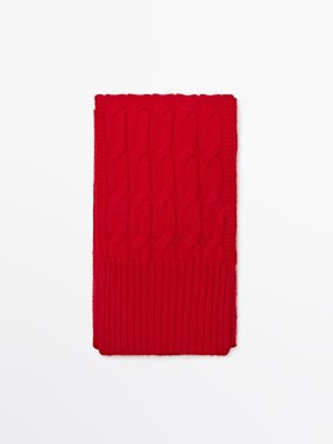 Braided wool blend scarf