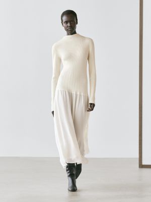 Knit dress with matching detail