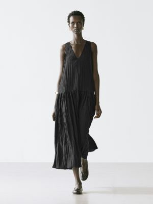 Flowing Pleated Midi Dress