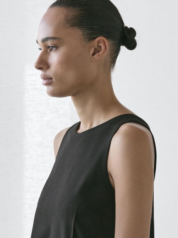 Wool blend mini dress