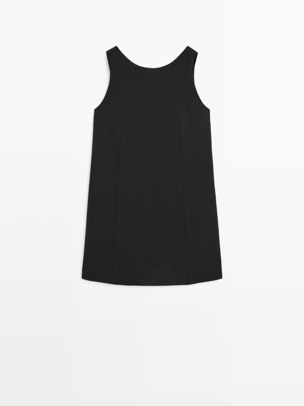 Wool blend mini dress