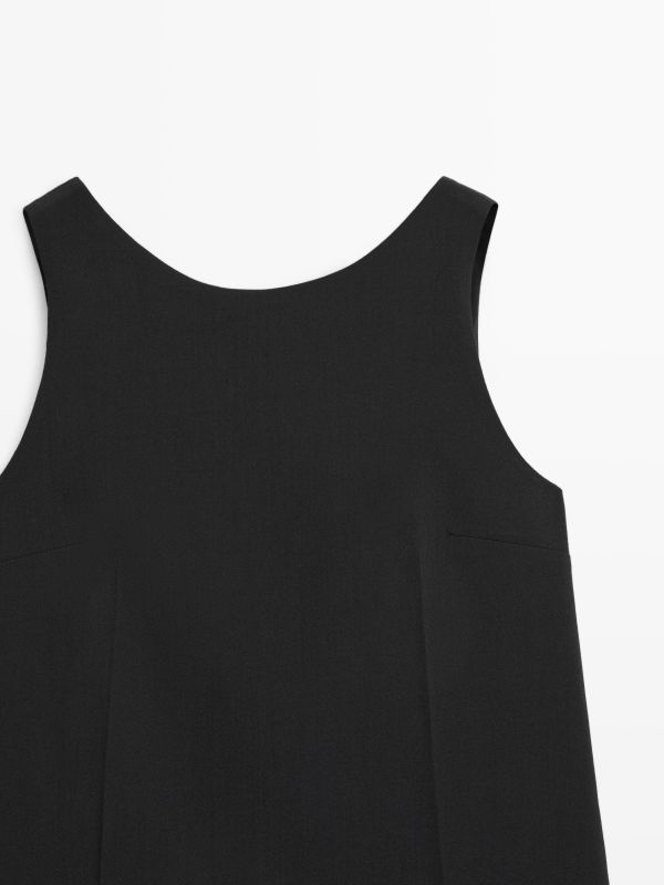 Wool blend mini dress