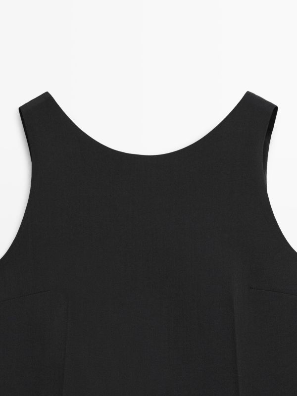 Wool blend mini dress