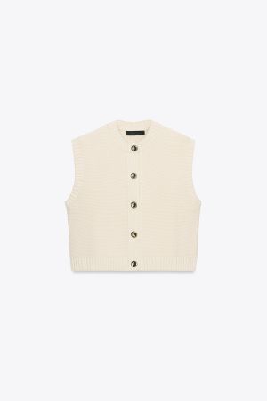 GOLD BUTTON KNIT VEST