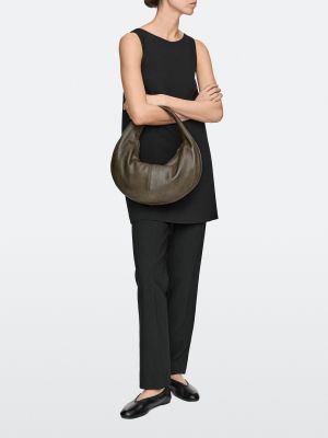 Medium nappa leather half-moon bag