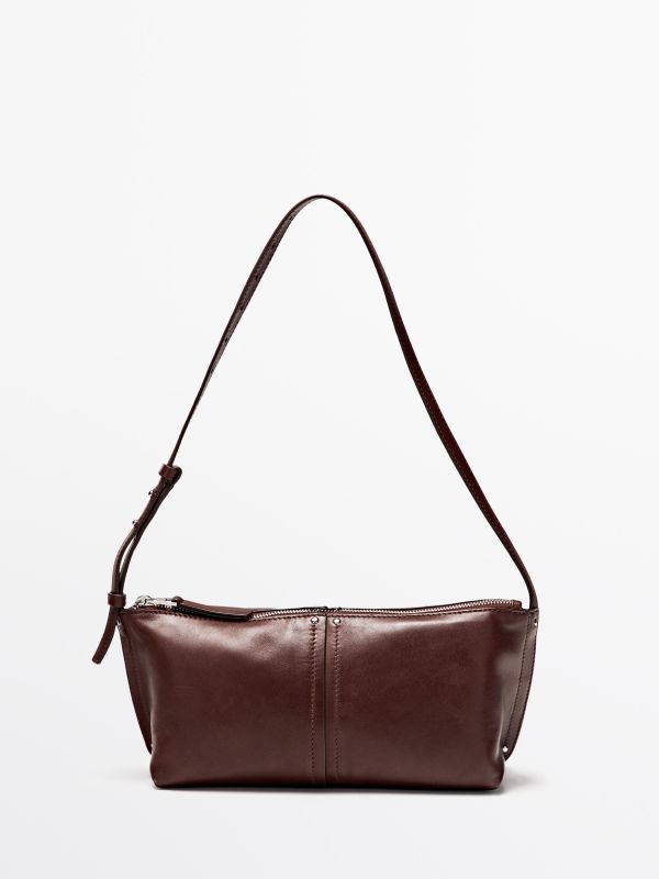 Nappa leather shoulder bag