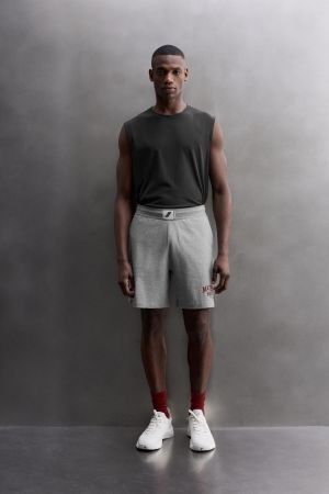 EMBROIDERED BAND SHORTS