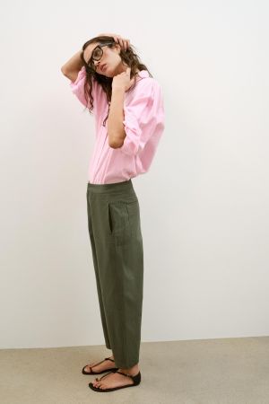HERRINGBONE BARREL PANTS