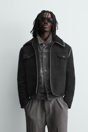 DOUBLE-FACED FAUX LEATHER JACKET