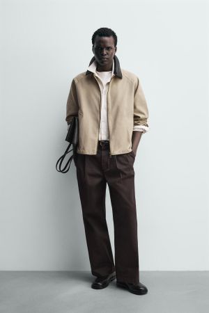 CONTRAST COLLAR OVERSHIRT