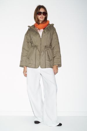 WATER REPELLENT HOODED PUFFER JACKET