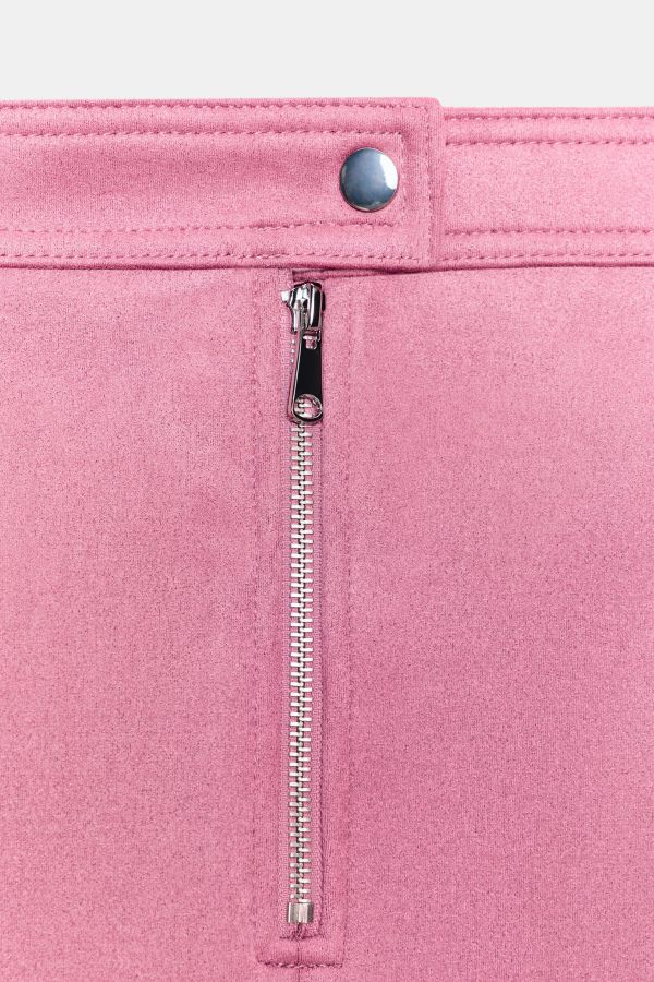 FAUX SUEDE MIDI SKIRT