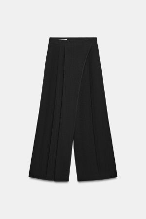 WRAP FRONT WIDE LEG PANTS
