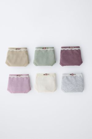 AGES 1 1/2-6/ SIX-PACK OF LACE UNDERWEAR